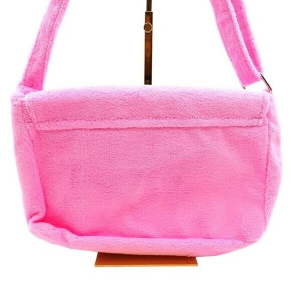 Authentic Chanel Precision Pink Novelty Crossbody Shoulder Bag Pink Fuzzy Tote - Picture 3 of 11